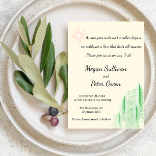 Love is Evergreen Invitation