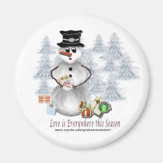 Love is Everywhere Snowman Magnet