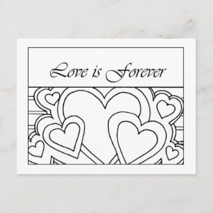 Love is Forever Drawing Postcard