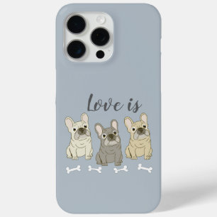 Love is French Bulldogs iPhone 15 Pro Max Case