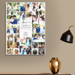 Love is Greatest Adventure Wedding Photo Display Canvas Print<br><div class="desc">Wedding photo collage canvas lettered with "Love is the Greatest Adventure" and further personalized with the bride and groom names and wedding date. Photo collage template automatically displays your wedding pictures in vertical horizontal and square formats. Design is shown in black and white - if you want to change the...</div>