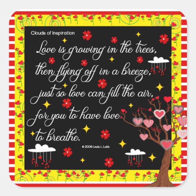 Love is growing in trees stickers (Front)
