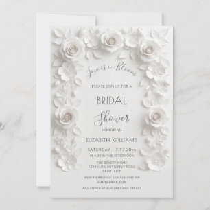 Love Is In Bloom 3D Roses Flowers Invitation