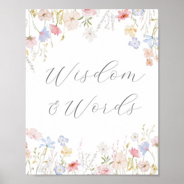 Love Is In Bloom Bar Advice & Wishes Poster (Front)