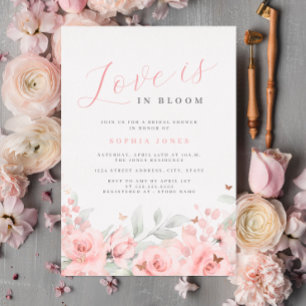 Love is in Bloom Blush Rose Gold Bridal Shower 