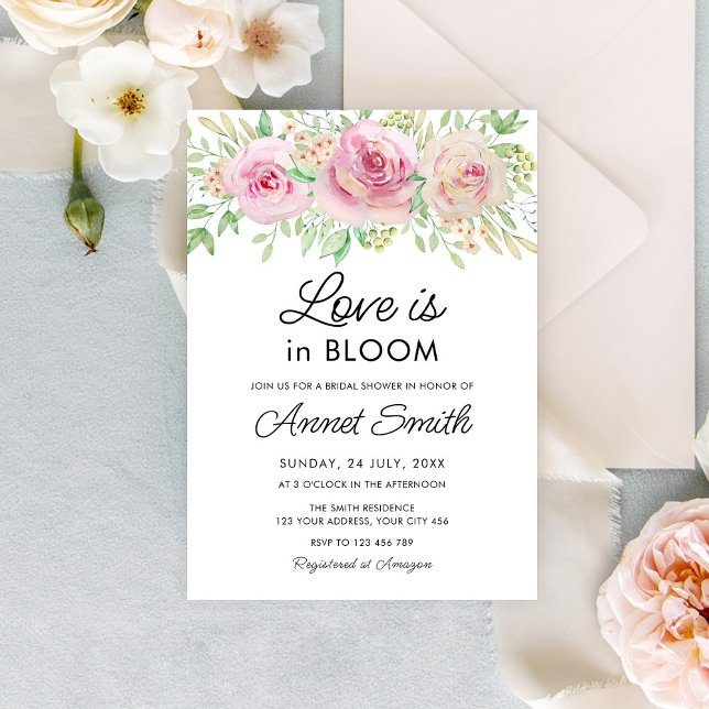 Love is in Bloom Bridal Shower Invitation (Creator Uploaded)