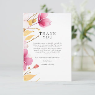 Love is in Bloom Bridal Shower Thank You Card