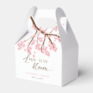 Love is in Bloom Cherry Blossoms Wedding Favor Box
