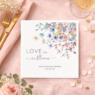 Love is in Bloom Dragonflies Bridal Shower Napkin