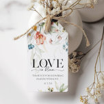Love is in Bloom Floral Bridal Shower Gift Tag<br><div class="desc">Introducing the exquisite "Love is in Bloom" Floral Bridal Shower Gift Tag, perfect for adding a personalized touch to your gifts. This set includes beautifully PRINTED gift tags that come complete with elegant string for easy attachment. These Bridal Shower Favour Tags are designed to enhance your giftgiving experience, making them...</div>