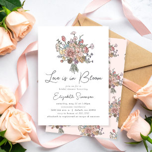 Love is in Bloom Floral Bridal Shower Invitation