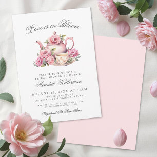 Love Is In Bloom Floral Bridal Shower Invitation