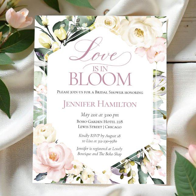 Love is in Bloom | Floral Bridal Shower Invitation (Creator Uploaded)