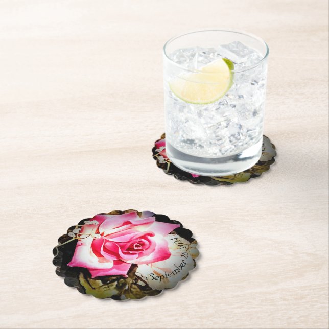Love is in Bloom Paper Coaster (Insitu)
