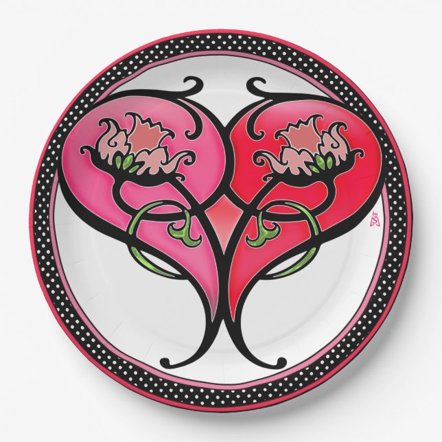 Love is in Bloom Paper Plate (Front)