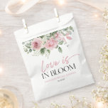 Love Is In Bloom Pink Rose Floral Bridal Shower Favour Bag<br><div class="desc">This is a Love Is In Bloom Pink Rose Floral Flowers Bridal Shower Party Favour Bags!</div>