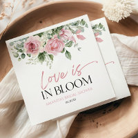 Love Is In Bloom Pink Rose Floral Bridal Shower