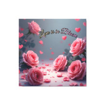 Love is in Bloom Pink Roses Romantic Valentine's 