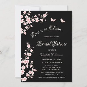 Love Is In Bloom QR Code Registry Bridal Shower Invitation