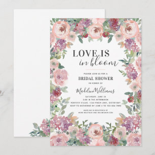 Love is in Bloom Roses Bridal Shower Invitation