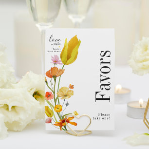 Love is in Bloom Spring Bridal Shower Favors Card