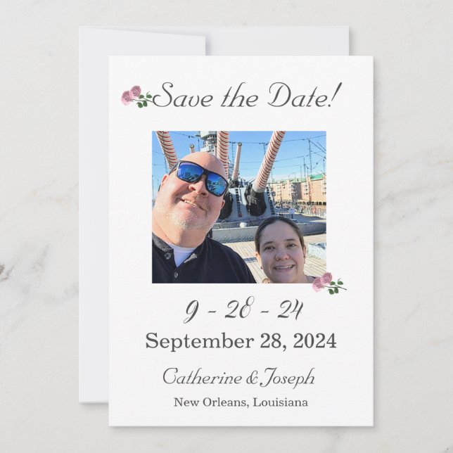 Love is in Bloom Wedding Save The Date (Front)