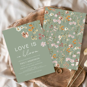 Love is in Bloom Wildflower Bridal Shower Invitation