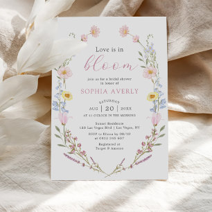 Love Is In Bloom Wildflower Bridal Shower  Invitation