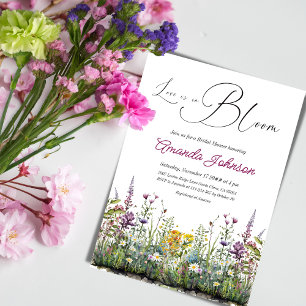 Love is in Bloom Wildflower Floral Bridal Shower Invitation