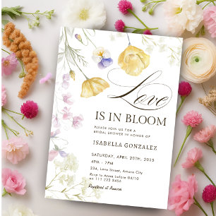 Love is In Bloom Wildflower Floral Bridal Shower Invitation