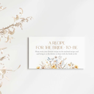 Love Is In Bloom Wildflower Recipe for the bride  Enclosure Card