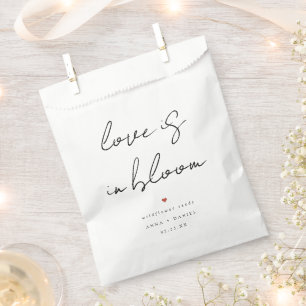 Love is in Bloom Wildflower Seeds Packet Wedding Favour Bag