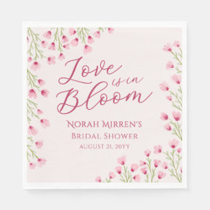 Love Is In Bloom Wildflowers Bridal Shower Napkin