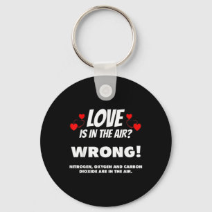 Love Is In The Air Anti Valentines Day Singles Awa Keychain