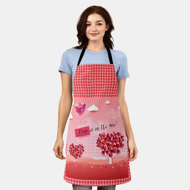 "Love is in the Air!" beautiful Love tree Apron (Worn)