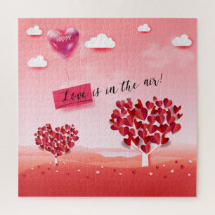 "Love is in the Air!" beautiful Love tree Jigsaw Puzzle