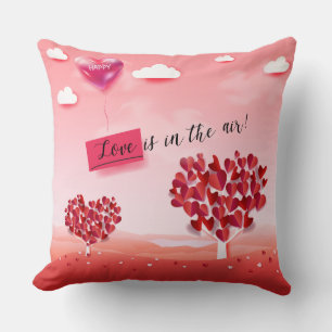 "Love is in the Air!" beautiful Love tree Throw Pillow