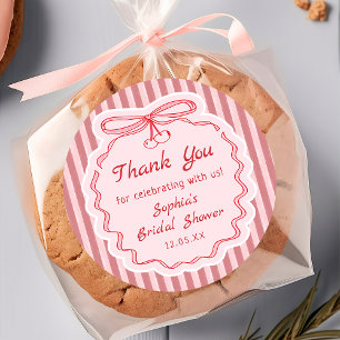 Love is in the Air Bow Bridal Shower Sticker