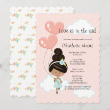 Love Is In the Air Bridal Shower Black Hair