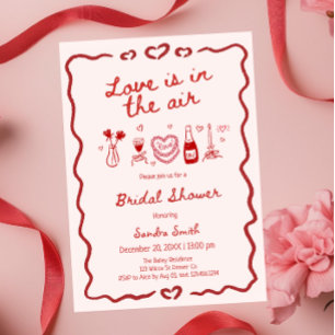 Love Is In The Air Bridal Shower Invitation