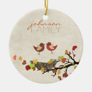 Love is in the air ceramic ornament