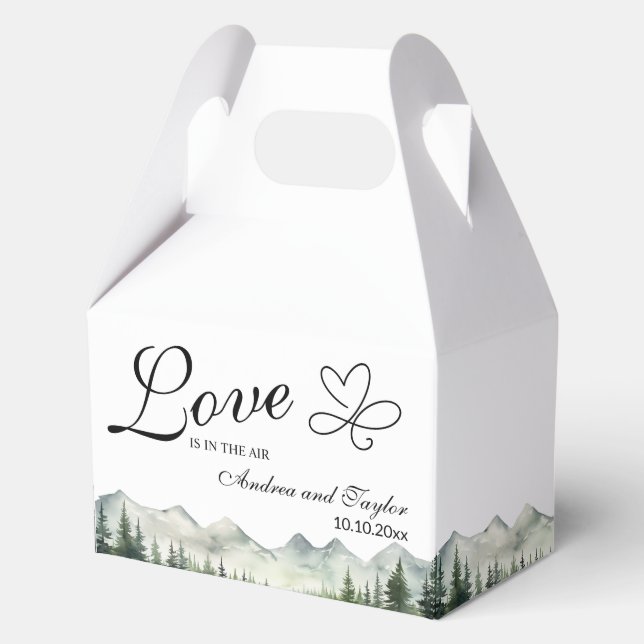 Love is in the Air Elegant Wedding Favor Box (Front)