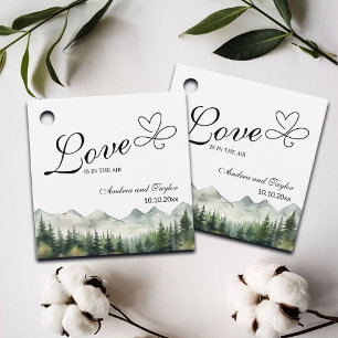 Love is in the Air Elegant Wedding Favour Tags