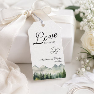 Love is in the Air Elegant Wedding Gift Tags