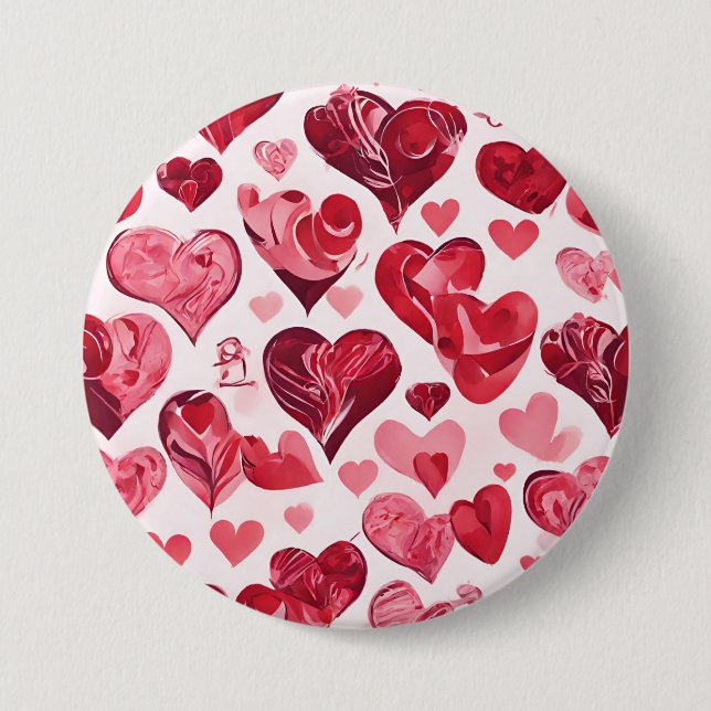 Love is in the Air- heart design  3 Inch Round Button (Front)