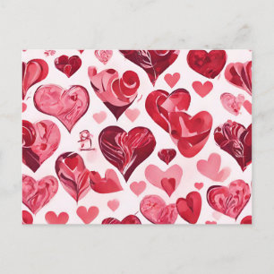 Love is in the Air- heart design Holiday Postcard