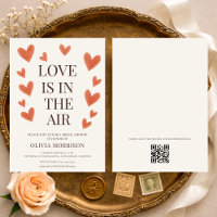 Love is in the Air Hearts QR Code Bridal Shower
