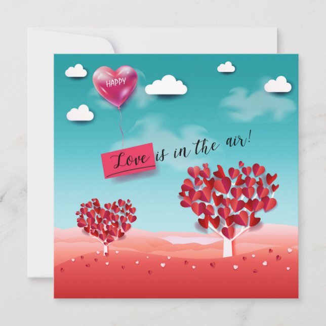 "Love is in the Air!" Holiday Card (Front)