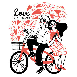 Love is in the air holiday card