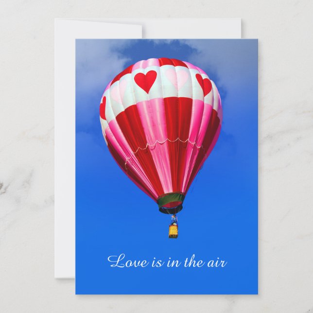 Love is in the air - Hot Air Balloon Holiday Card (Front)